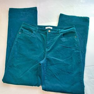 Coldwater Creek Corduroy Green Pants 10